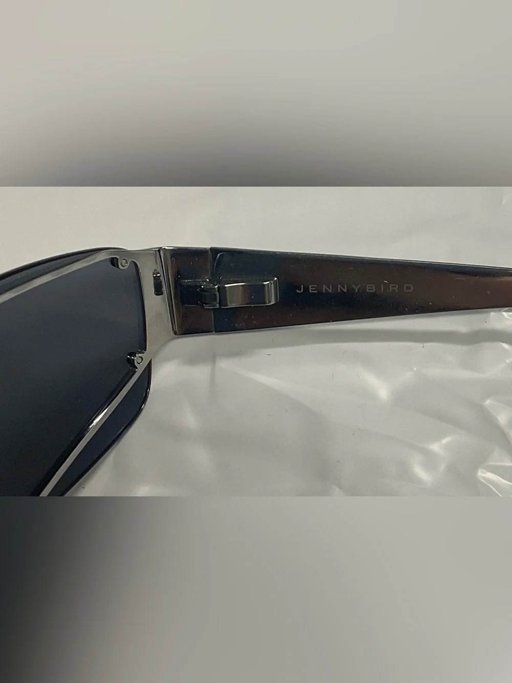 Jenny Bird Silver Frame Sunglasses with Blue Lens PR26-28